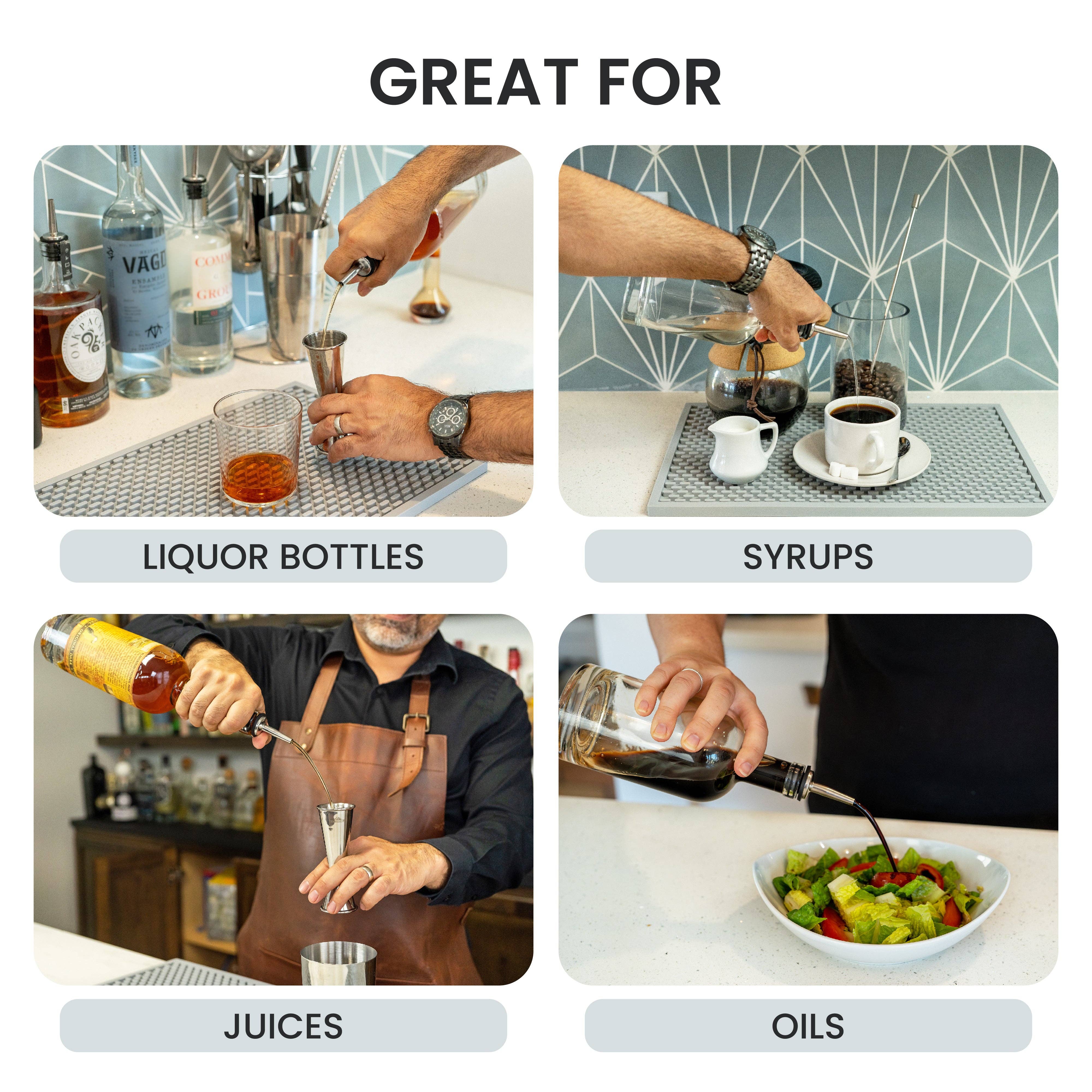 A Bar Above - Wholesale Bar Tool - Pour Spouts, Set of 6 Bottle Pourers - Gold8