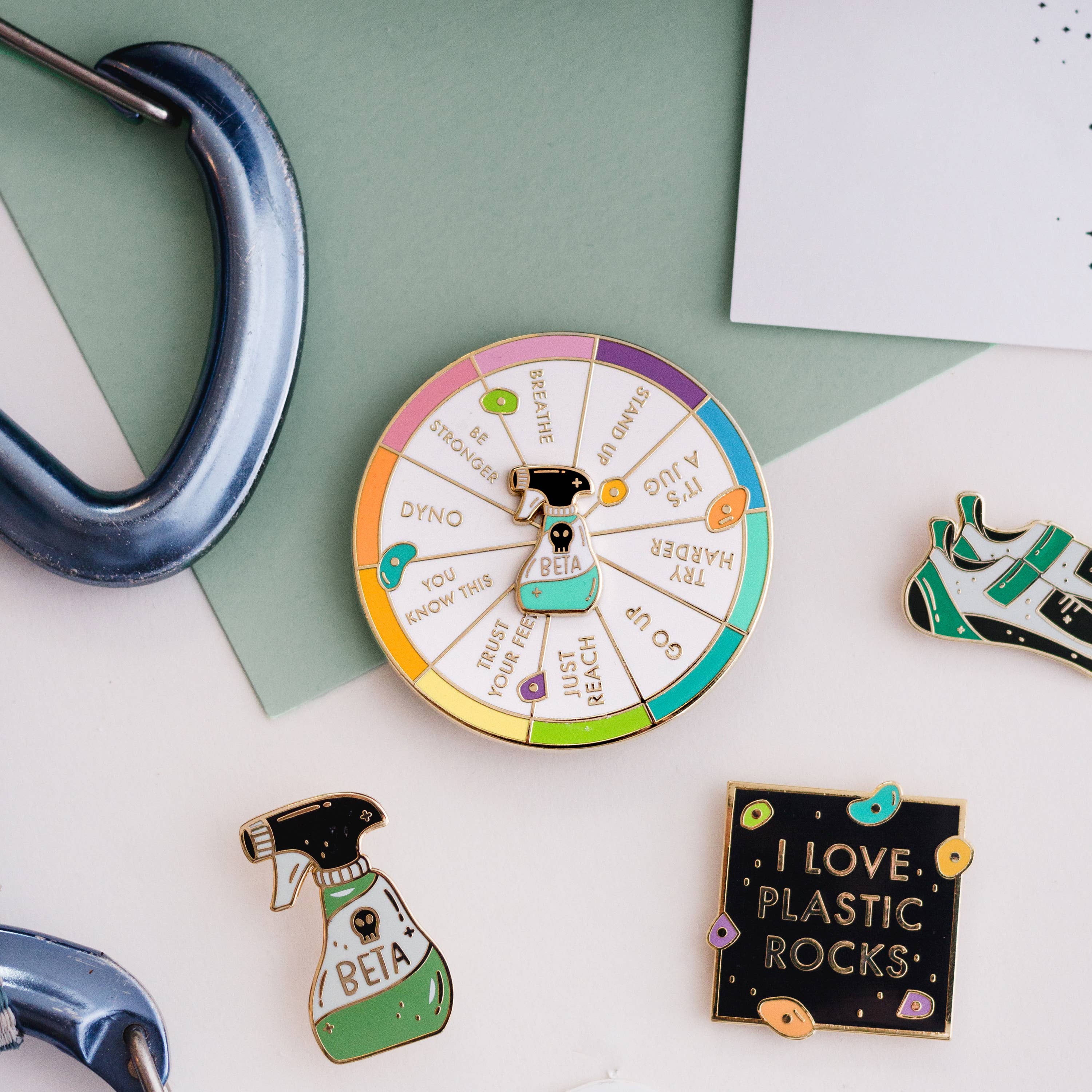 Occasionalish - Wholesale Lapel Pin/Button - Beta Wheel Enamel Pin3