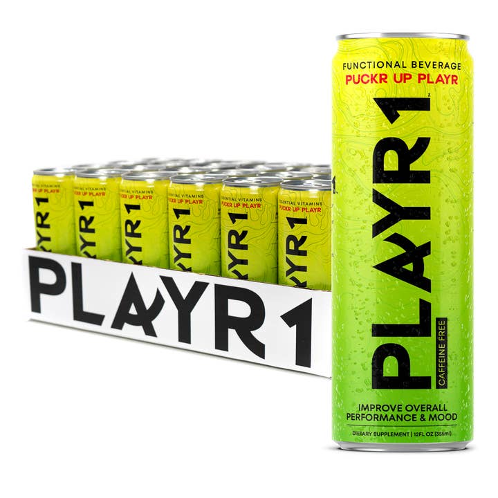 PLAYR1 Puckr Up – Boisson d'agrumes sans caféine pour la concentration 12oz (24- pour la vente par PLAYR1