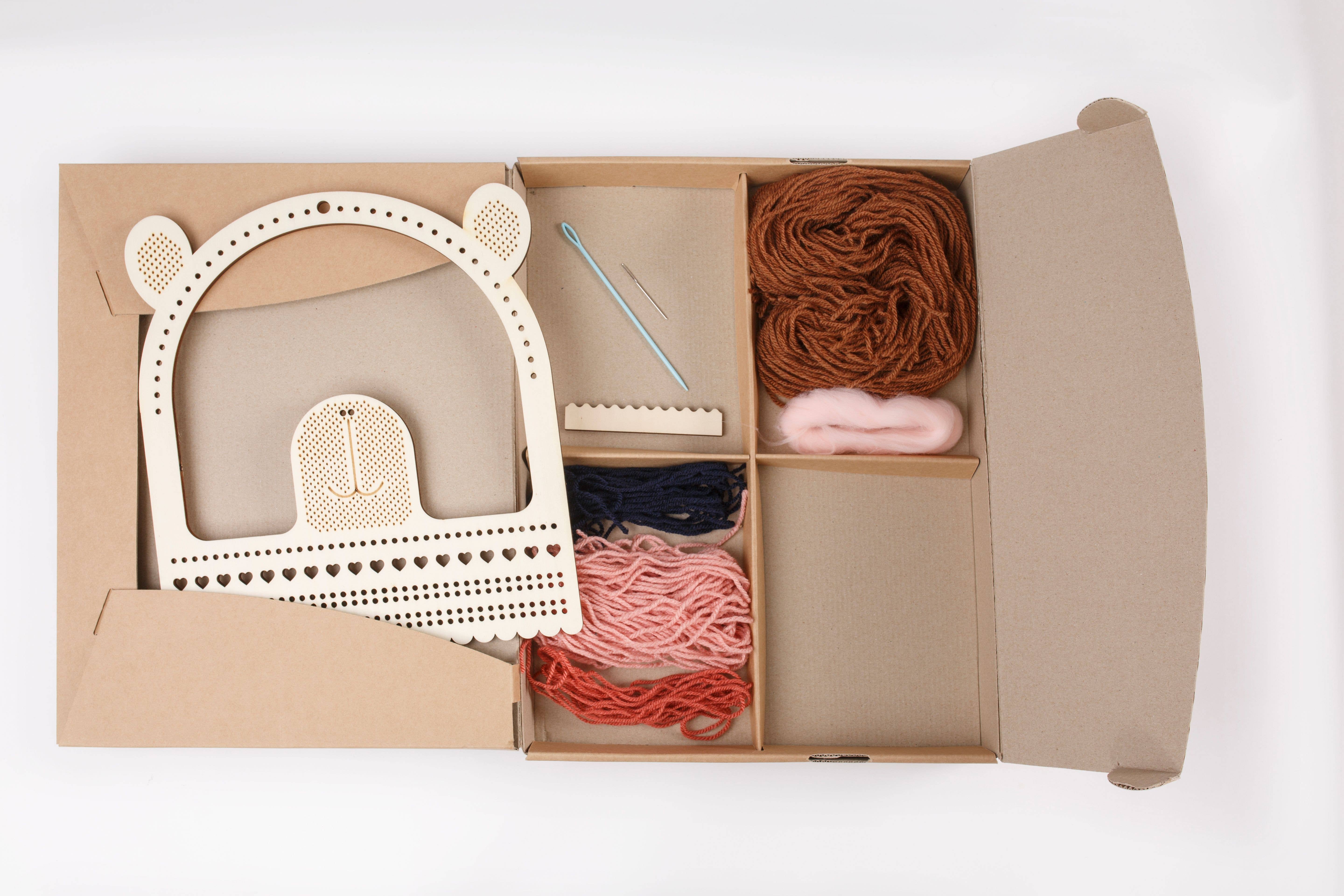 SOZO DIY - Vente Kit de bricolage - SOZO DIY - Kit de tissage mural en forme d'ours3