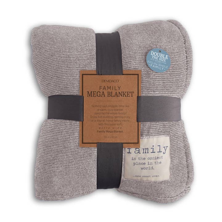 DEMDACO - Wholesale Throw Blanket - Together Time Family Mega Blanket - Warm Grey0
