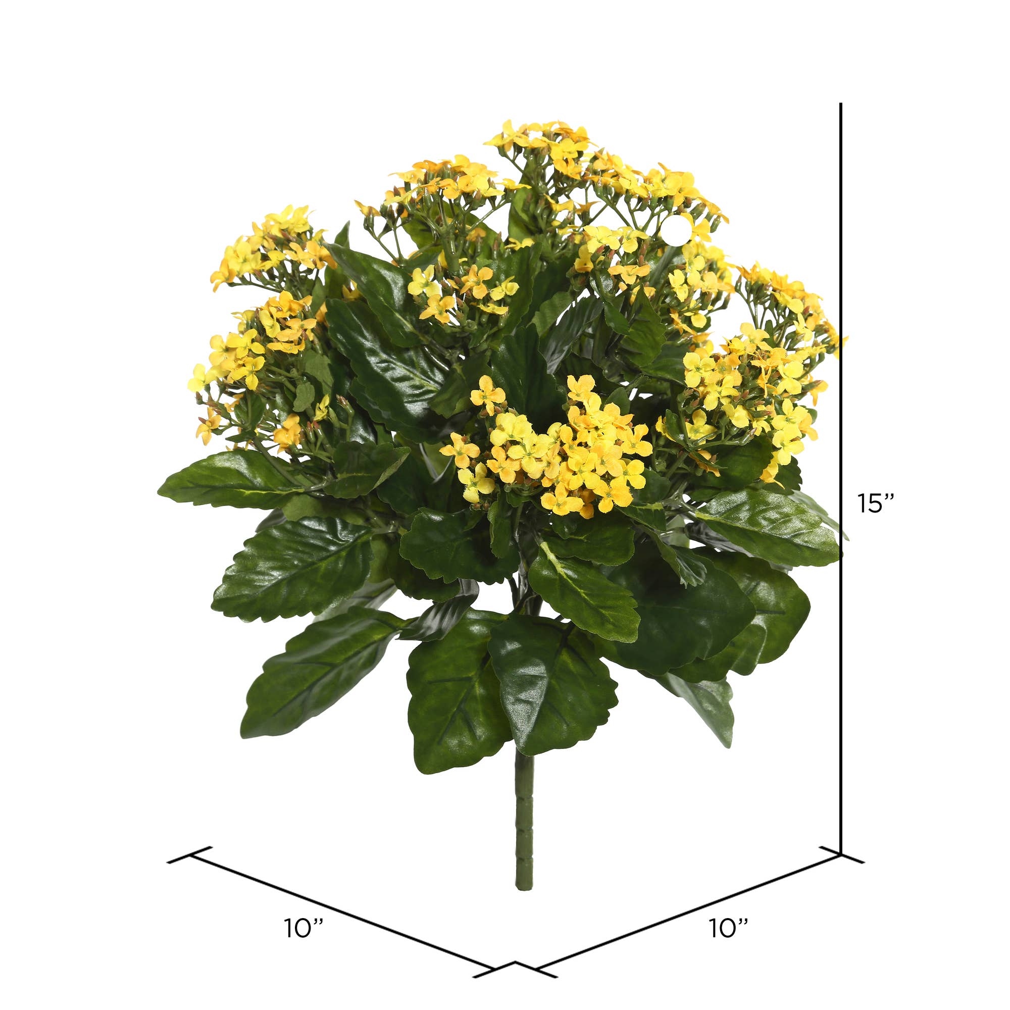 Vickerman 15" Artificial Yellow Kalanchoe Bush. for wholesale on Faire2