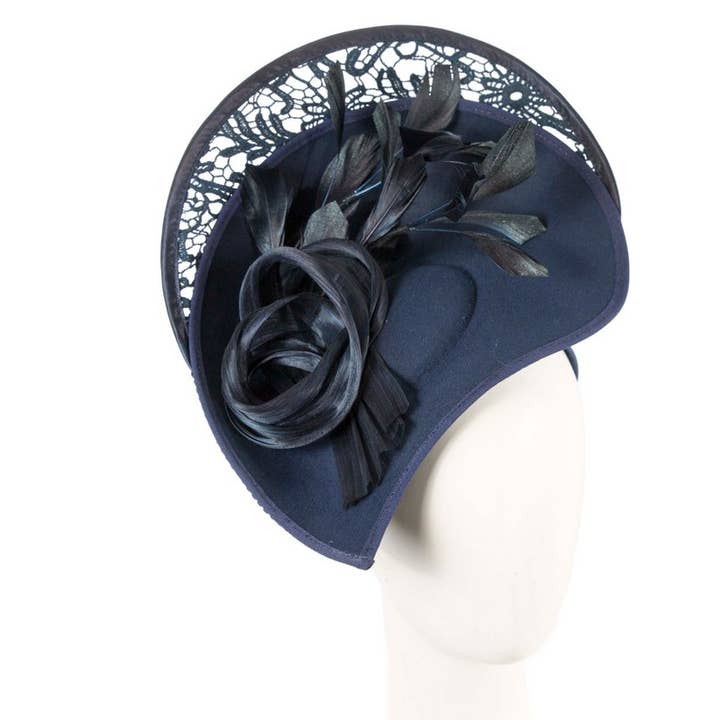 Max Alexander by Cupids Millinery Melbourne - Wholesale Fascinator hat – Women's - Winter racing fascinator with lace12