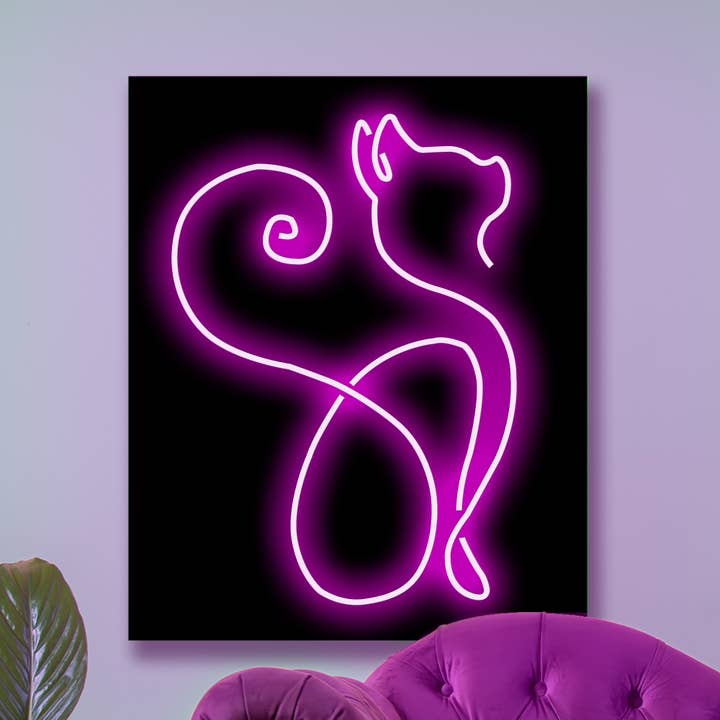 LED Neon Sign CAT 2 with remote control for wholesale by Mad About Neon