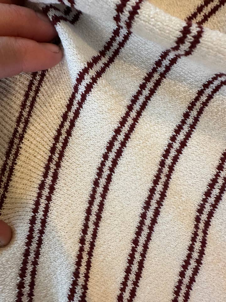 Bucle Terry de Rayas Varsity Vintage para venta al por mayor de ISEE FABRIC