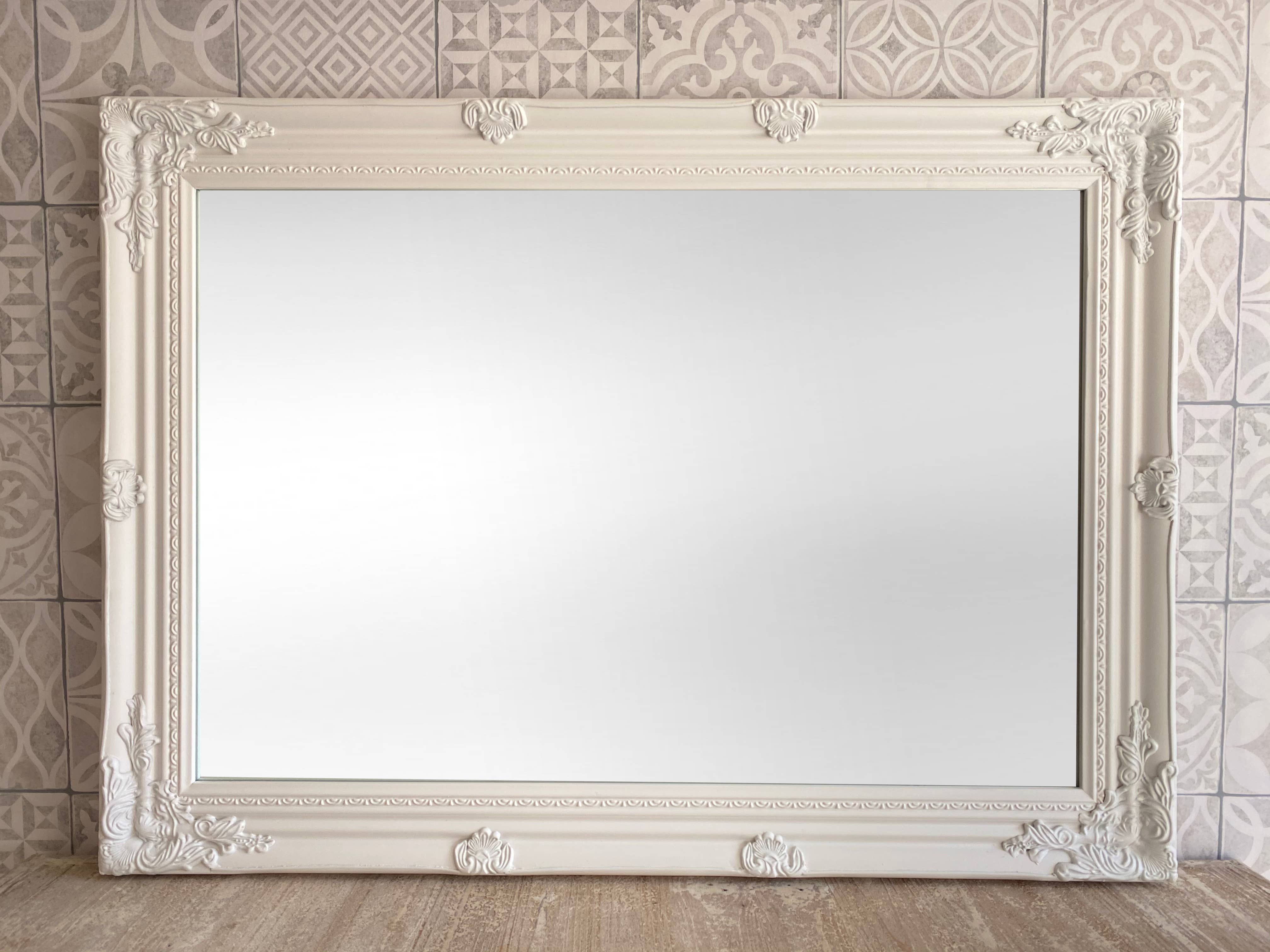 DOWNTON WHOLESALE – wholesale Wall mirror – Large White Wall Mirror 90cm (Pack of 2) Price - £35 each3