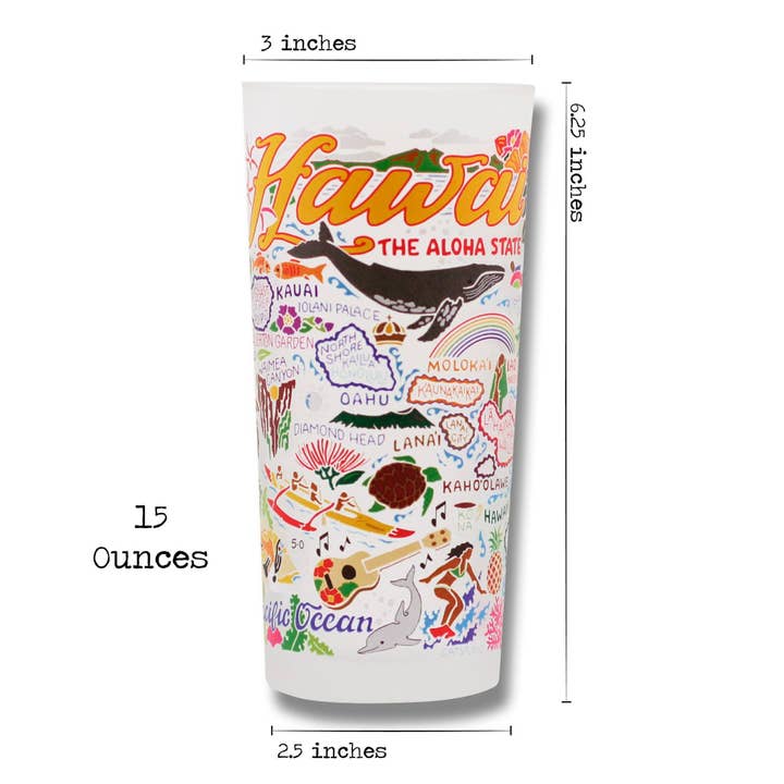 catstudio - Wholesale Drinking Glass/Cup - Hawaiian Isles Drinking Glass