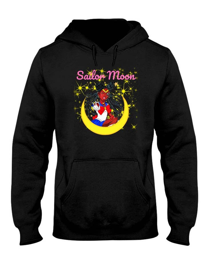 Svart Sailor Moon Huvtröja för wholesale av D. Ridley Designs