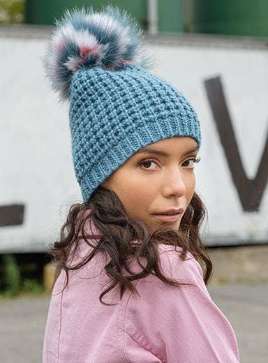 Kyi Kyi - Wholesale Beanie - Women's - Classic Fur - Multi Color Pom17