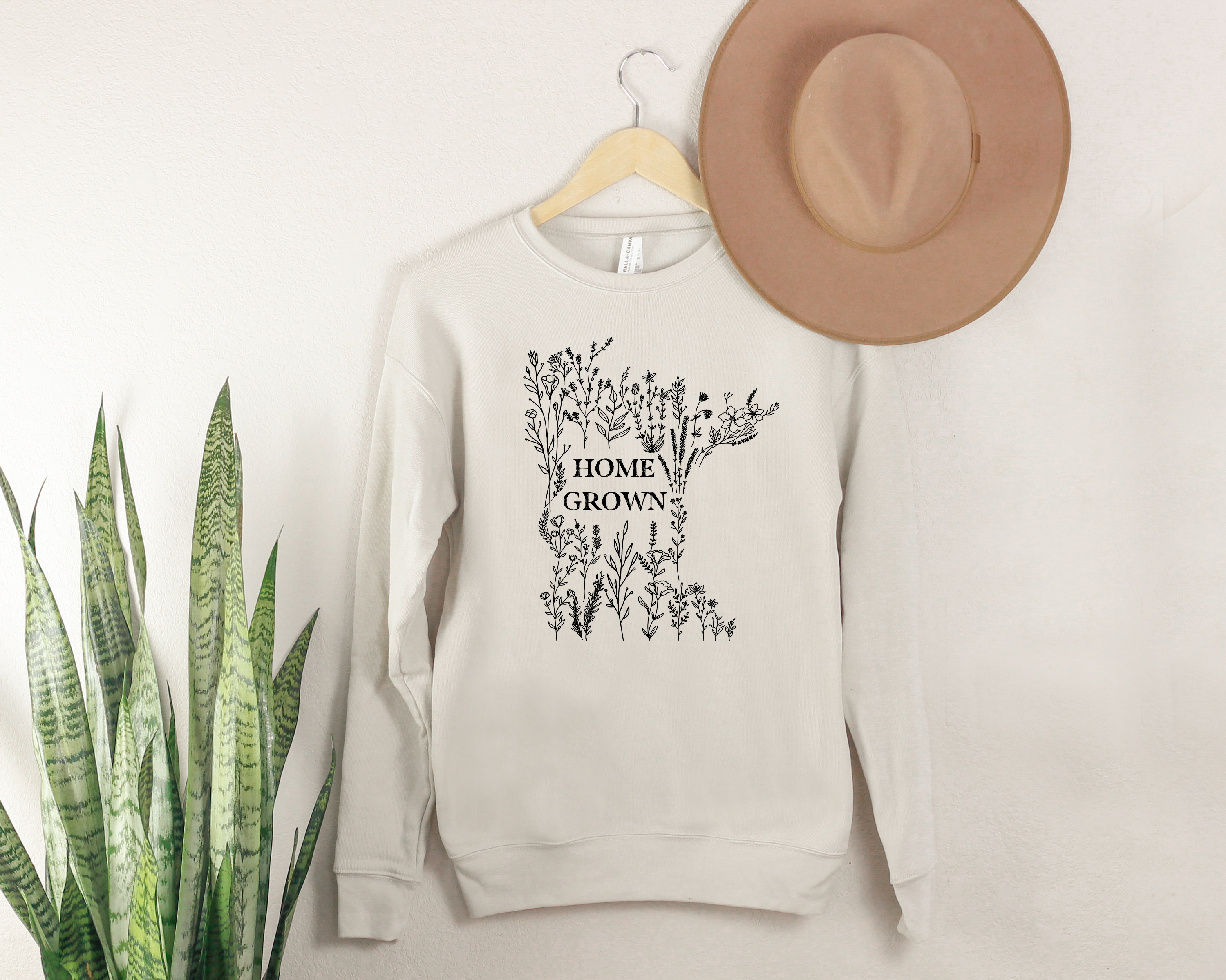 Rosa Mae Co - Vente Sweat-shirt à imprimés – femme - Pull polaire à col rond Bella Canvas Floral Minnesota4