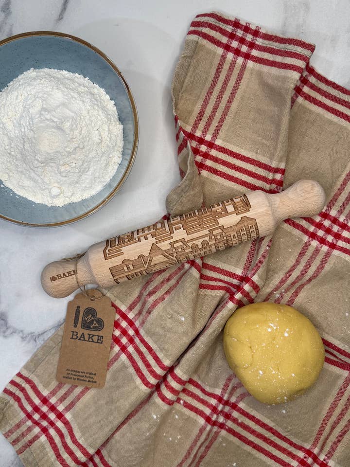 Brownstones Rolling Pin - I BAKE NY for wholesale by Francesca Furian