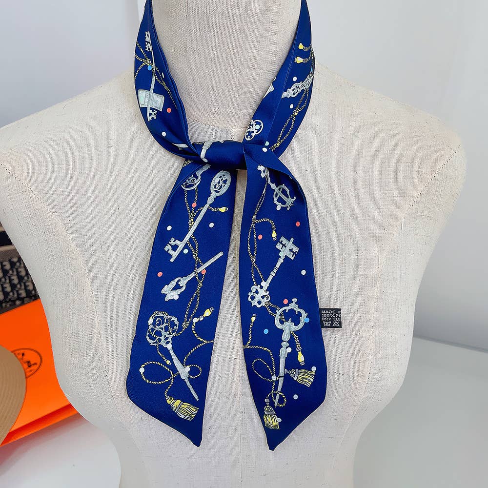 Winding River - Wholesale Scarf - Women's - Key Ribbon Scarf and Round Orange Gift Box 2
