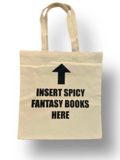 Borsa a tracolla Insert Spicy Fantasy Books Here per la vendita all'ingrosso da parte di Born Rad Shop