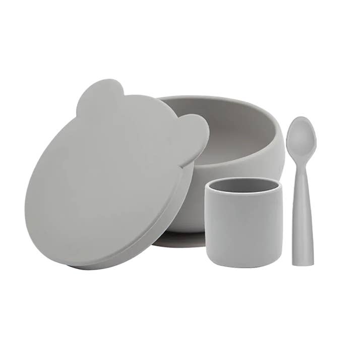 MinikOiOi BLW SET I Silicone Feeding Set (Bowl with Lid+Cup+Spoon) for wholesale by Gifterria LLC