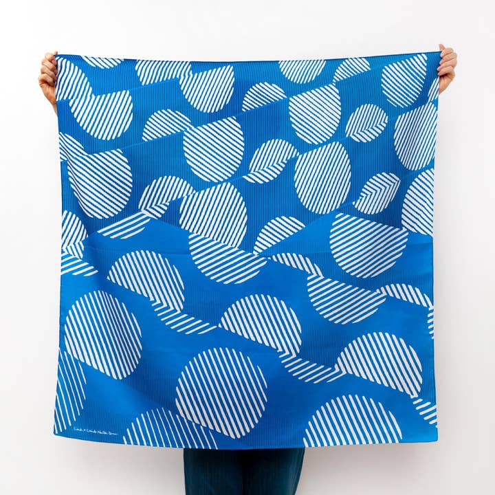 “Dots” Blue Furoshiki for wholesale by Link Collective