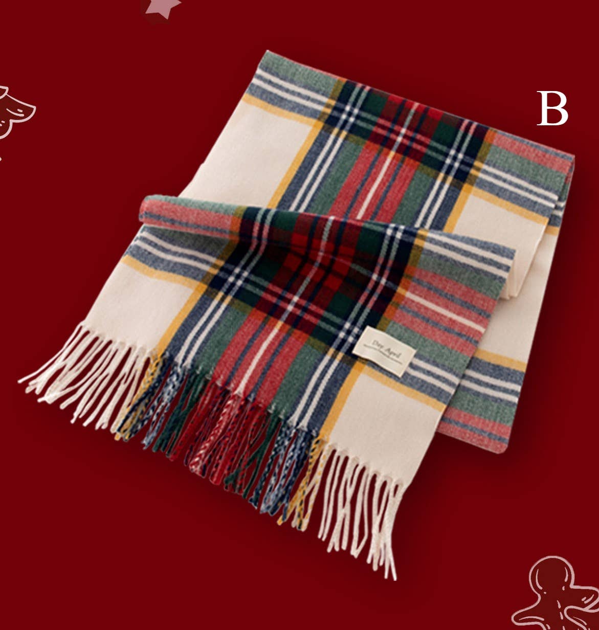 Sweetkama - Wholesale Scarf - Women's - Ladies Merry Christmas Plaid Daily Scarf SKAS41981