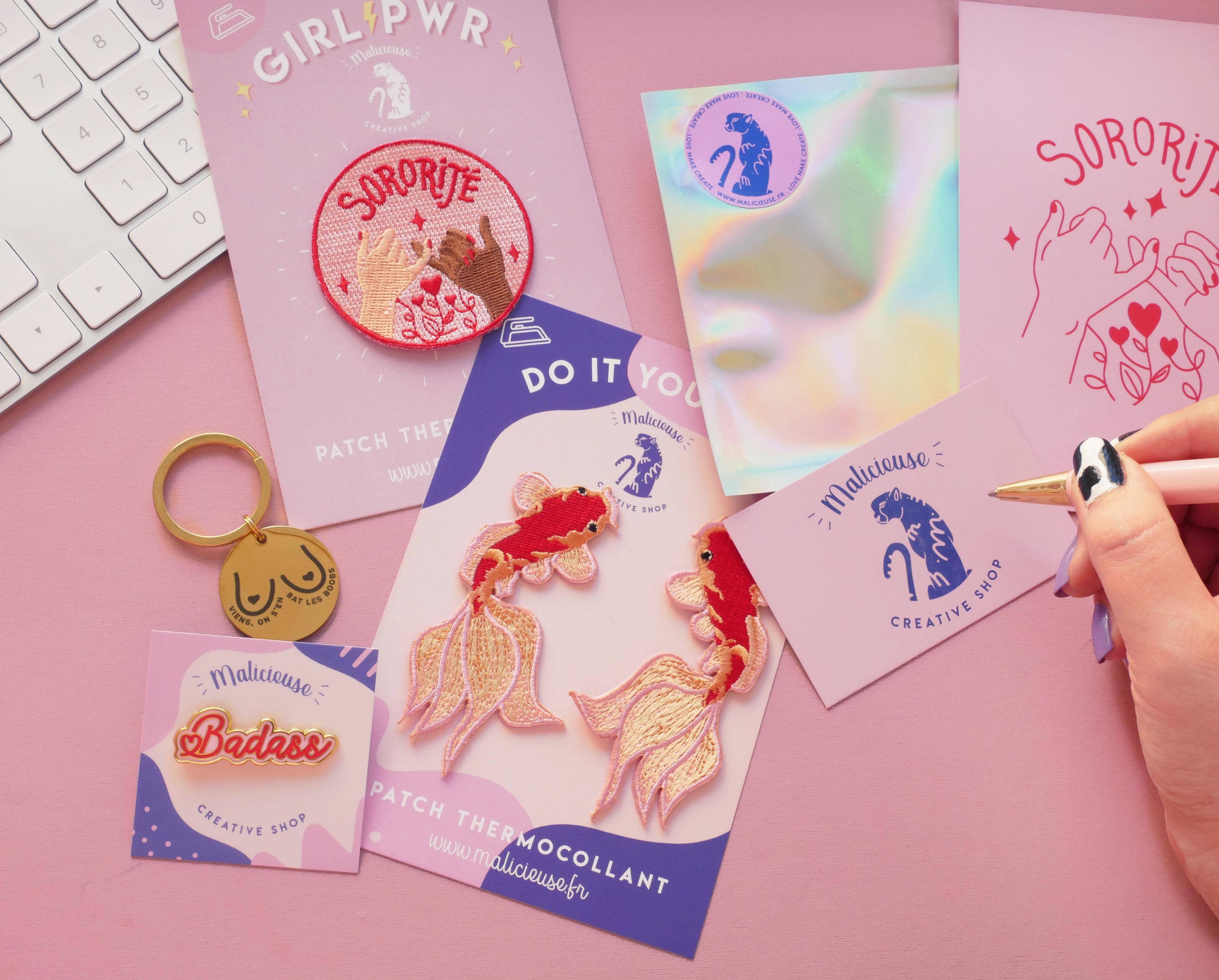 MALICIEUSE - Wholesale Patch - Iron-On Patch Duo Koi Carp3