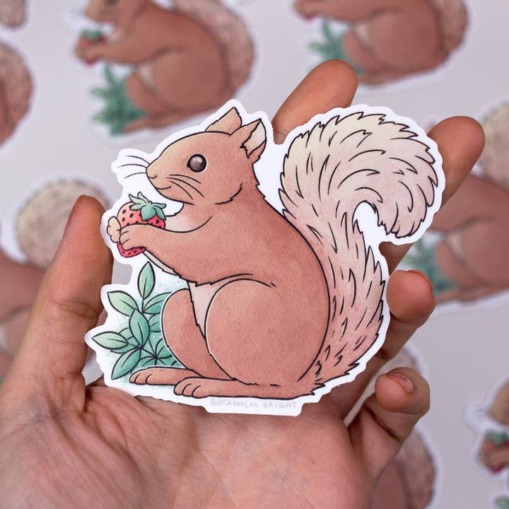 Botanical Bright - Wholesale Sticker - Squirrel Waterproof Vinyl Sticker1