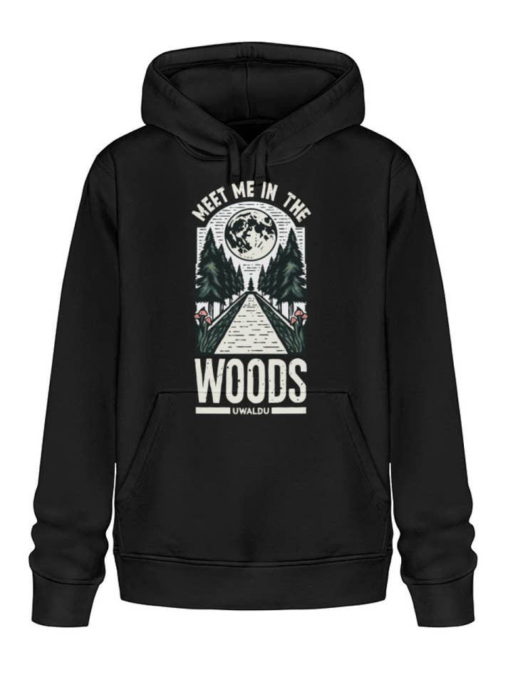 Meet me in the Woods - sudadera con capucha orgánica básica unisex para venta al por mayor de Uwaldu