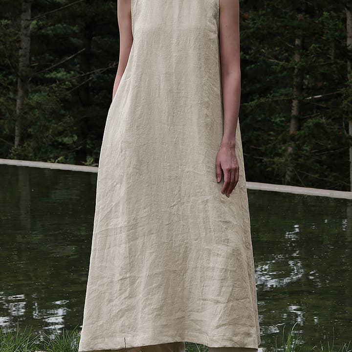 Lily Clothing - Wholesale Dress - Women's - FRENCH GARDEN COTTON LINEN LONG DRESS4