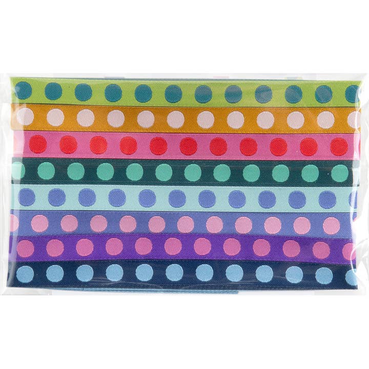 Renaissance Ribbons - Wholesale Ribbon - Gift Wrapping - 8yd Pack Pompoms 3/8" Tula Pink7