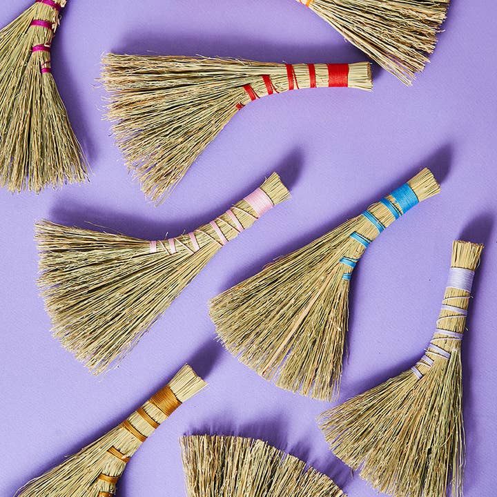 Venus Moon - Wholesale Broom - Handcrafted Mini Whisk Broom – Crumb Sweeper, Altar Broom