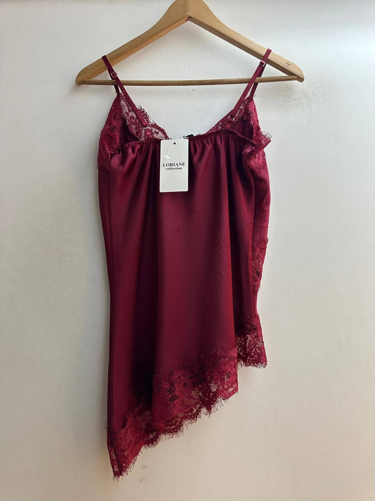 LORIANE - Vente Haut d'intérieur – femme - 11220 Haut à bretelle asymétrique en satin 3