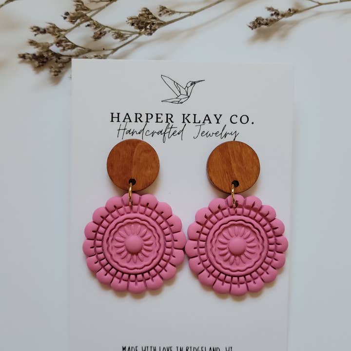 Harper Klay Co - Wholesale Dangle Earrings - The Mandala Set- Polymer Clay Dangle Earrings6