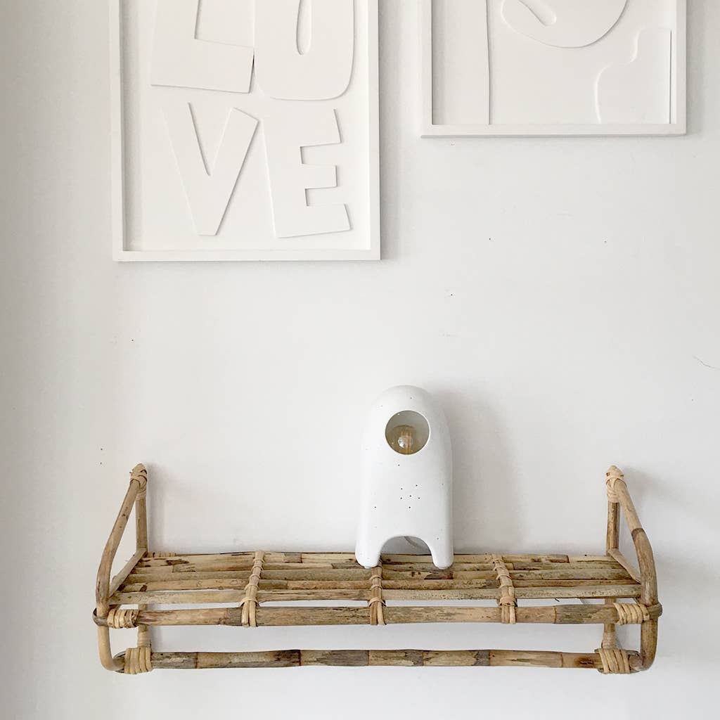 Natural Rattan shelf Leaf L55 D15 H20cm for wholesale on Faire3