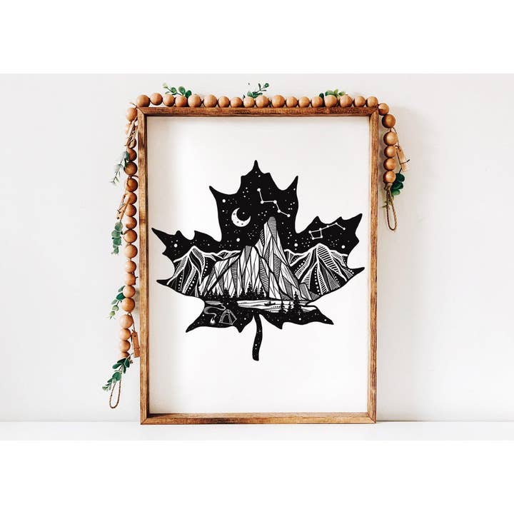 Maple Leaf Dark Print for wholesale by Mountain Mornings