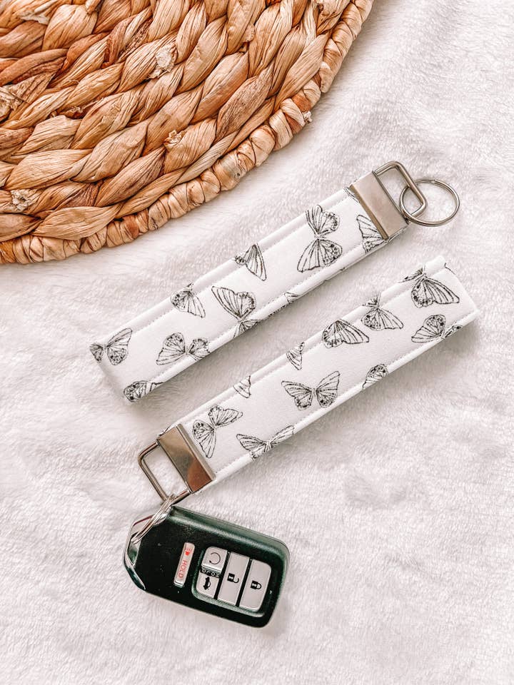 Butterfly Wristlet Keychain for wholesale by Peachy Daze Boutique