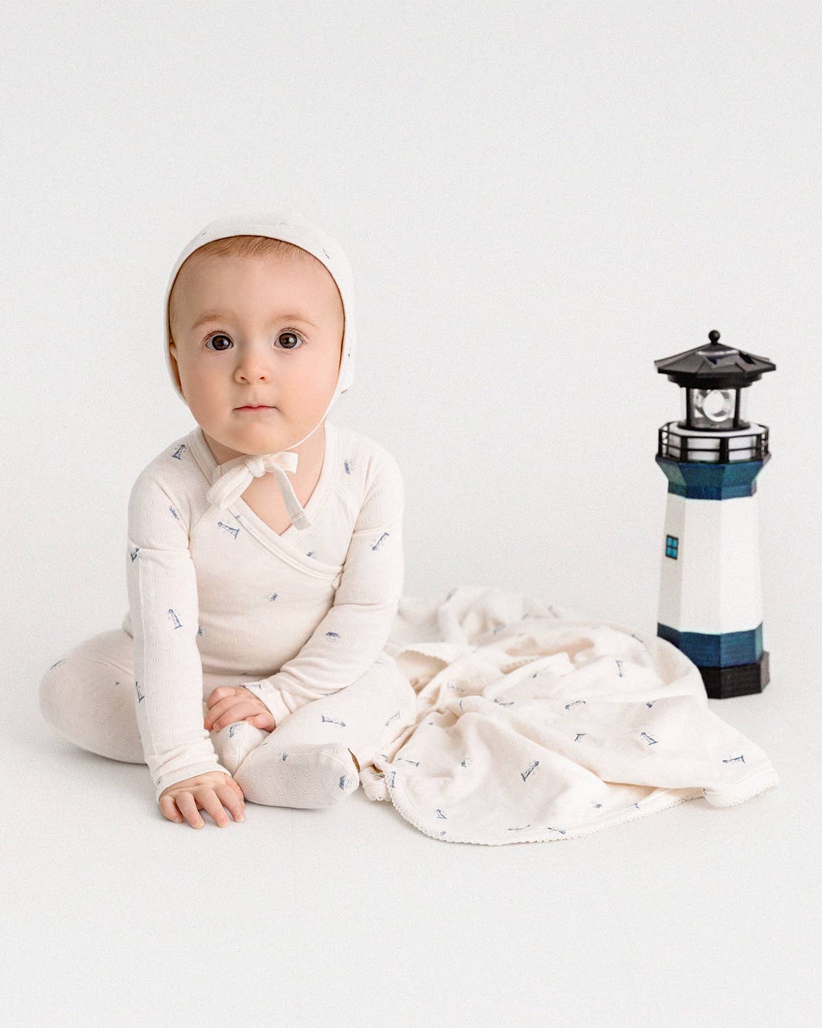 Winterliches Weiß Lighthouse Pointelle Fußbesteckset, 4-teilig für den Großhandel auf Faire4