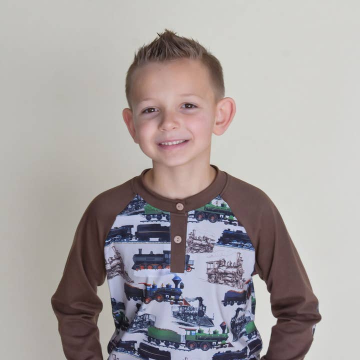 Long Sleeve Train T-Shirt for wholesale by JustForLittles