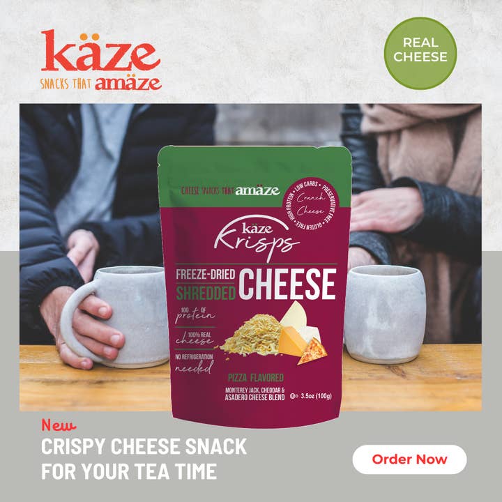KÄZE Real Cheese - Wholesale Cheese - Kaze Krisps Freeze Dried Shredded Cheese - Pizza Flavor3