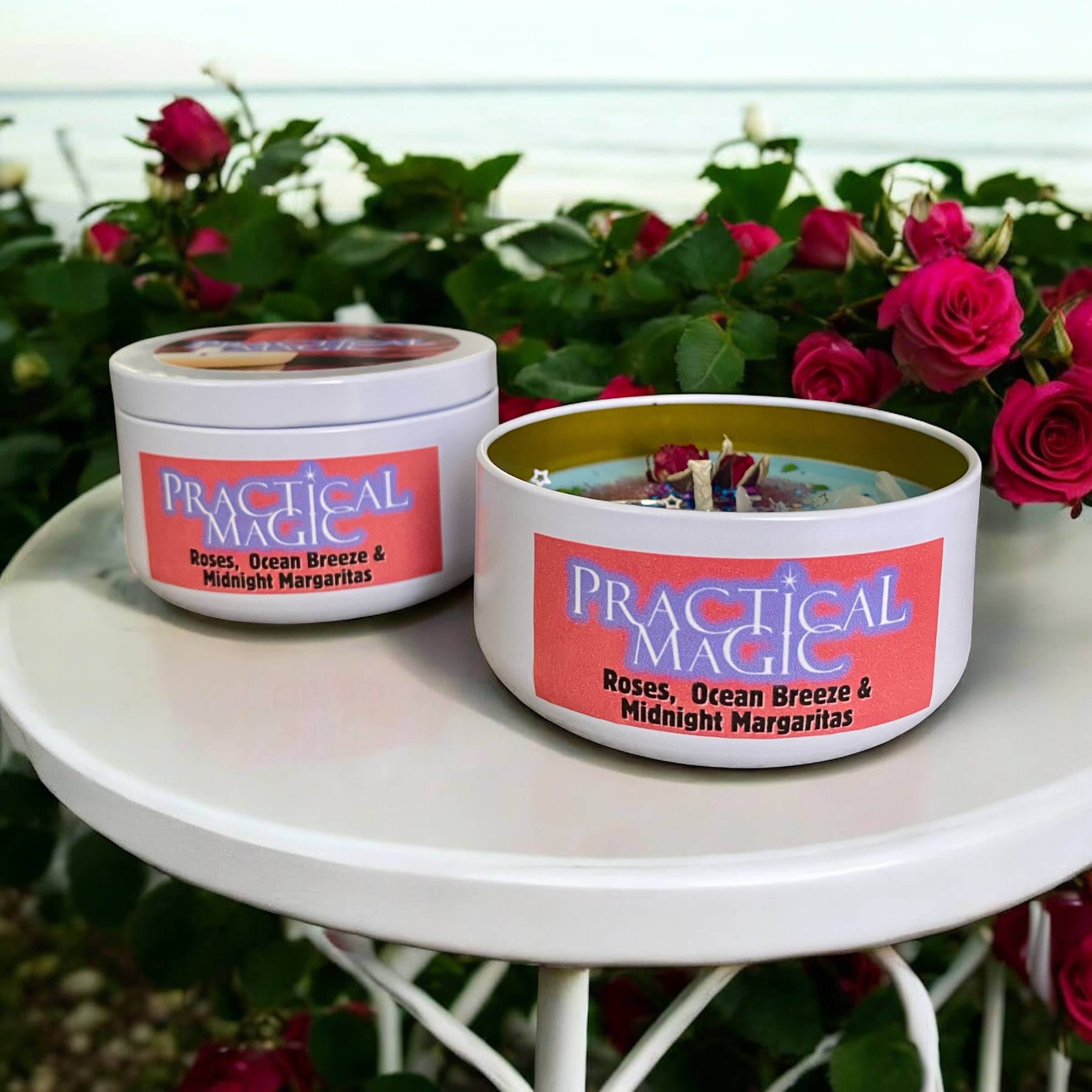 Raven’s Hearth - Wholesale Travel Candles - Practical Magic Candle | Ocean Rose Scent | Best Seller3