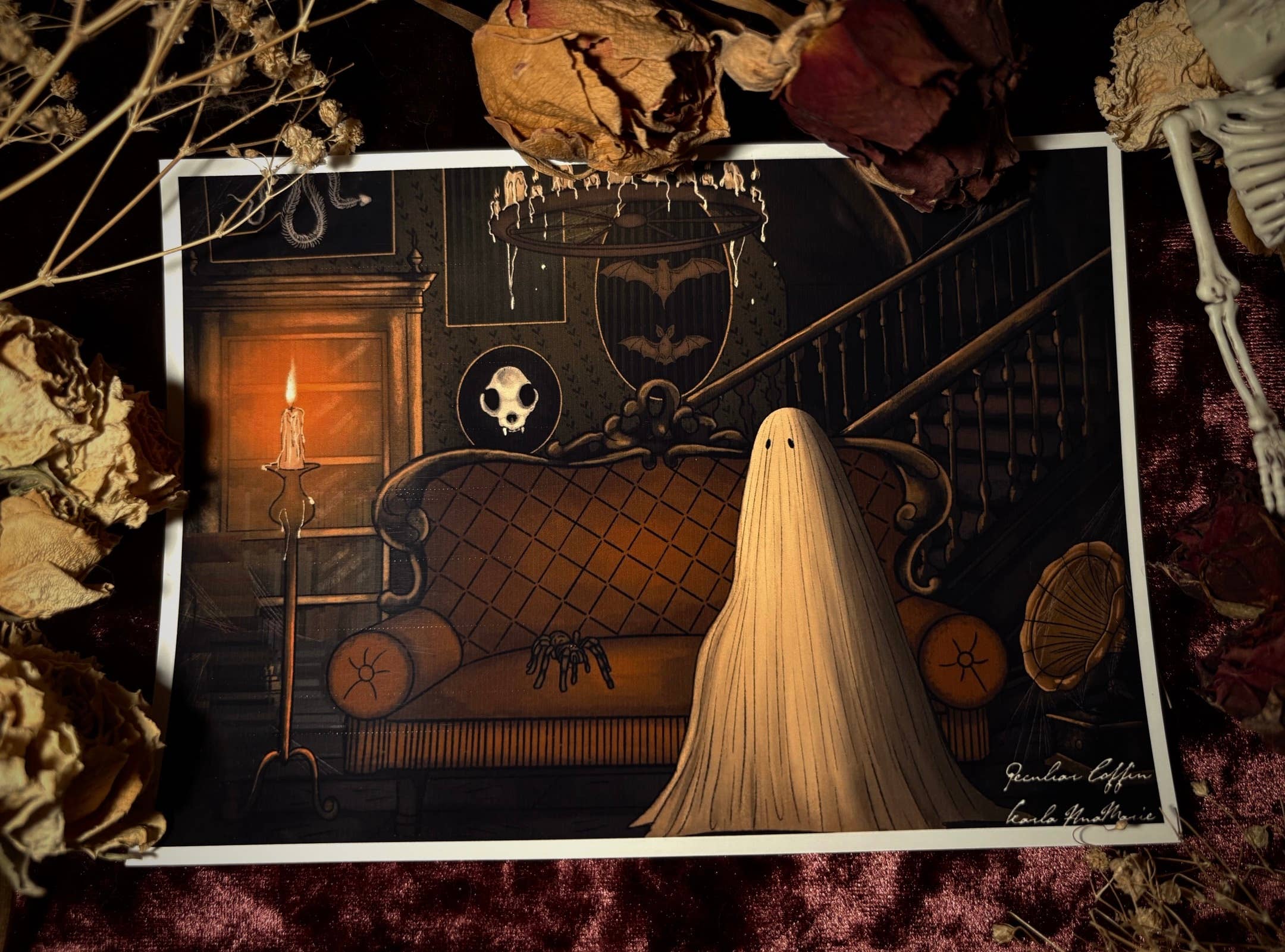 Peculiar Coffin – wholesale Art print – Grimm Ghost and the Haunted Manor2
