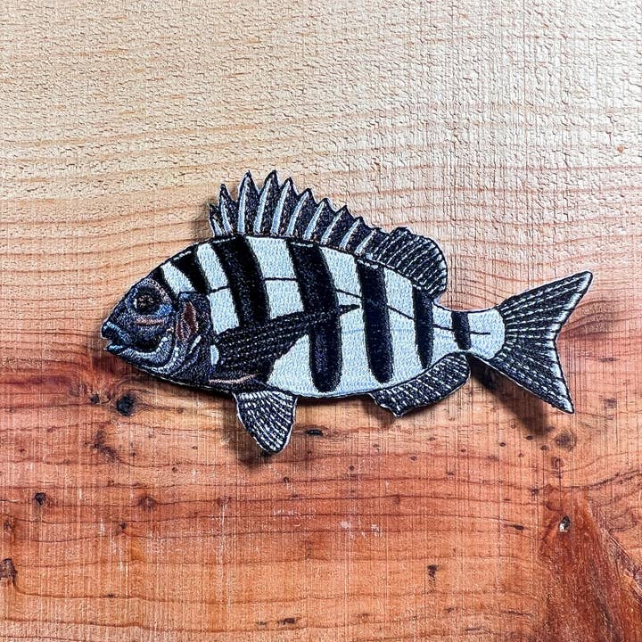Sheepshead Iron-on Patch | Quality Fish Patches for wholesale by Antler & Fin
