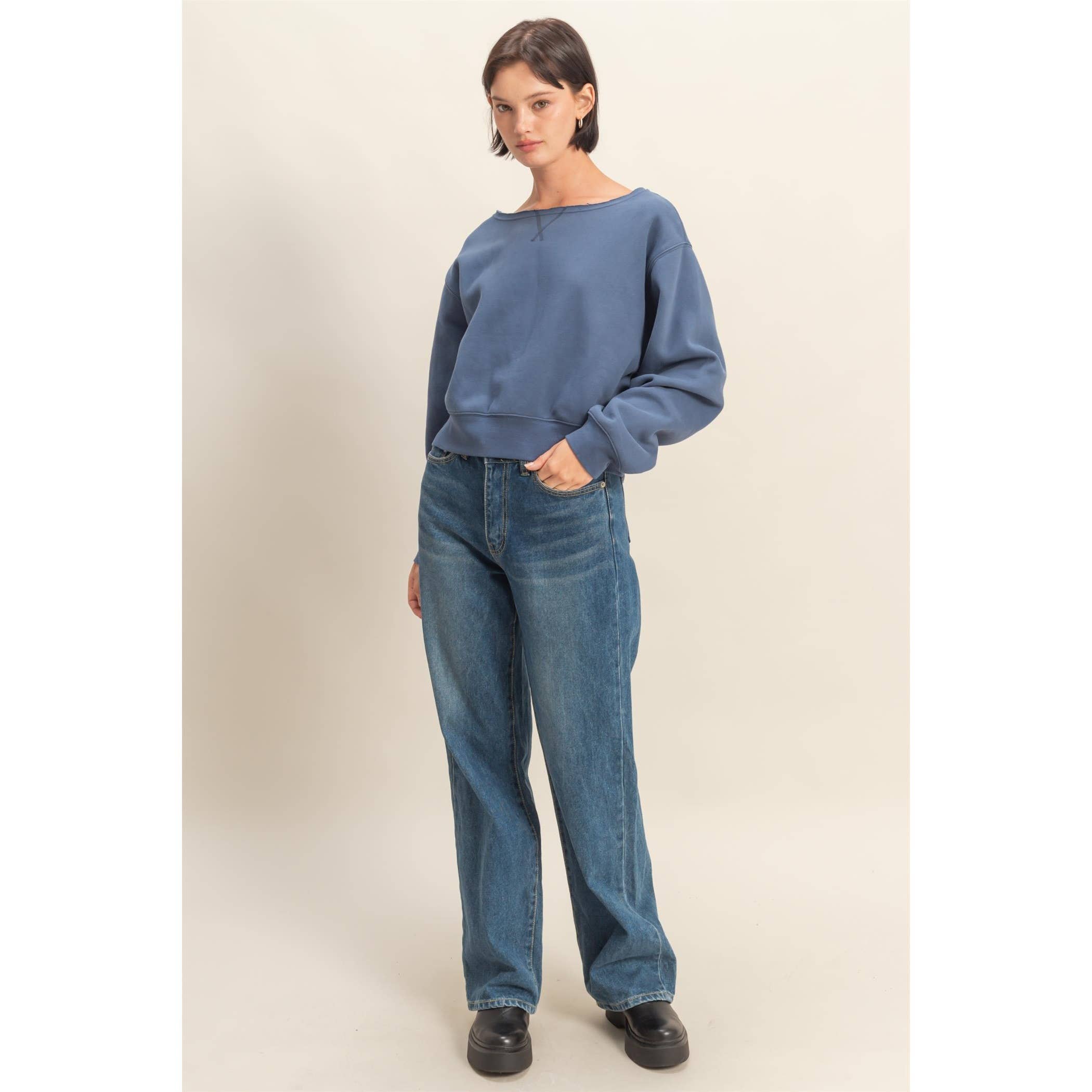 HYFVE - Vente Sweat-shirt – femme - Sweat-shirt à manches longues et col bateau8