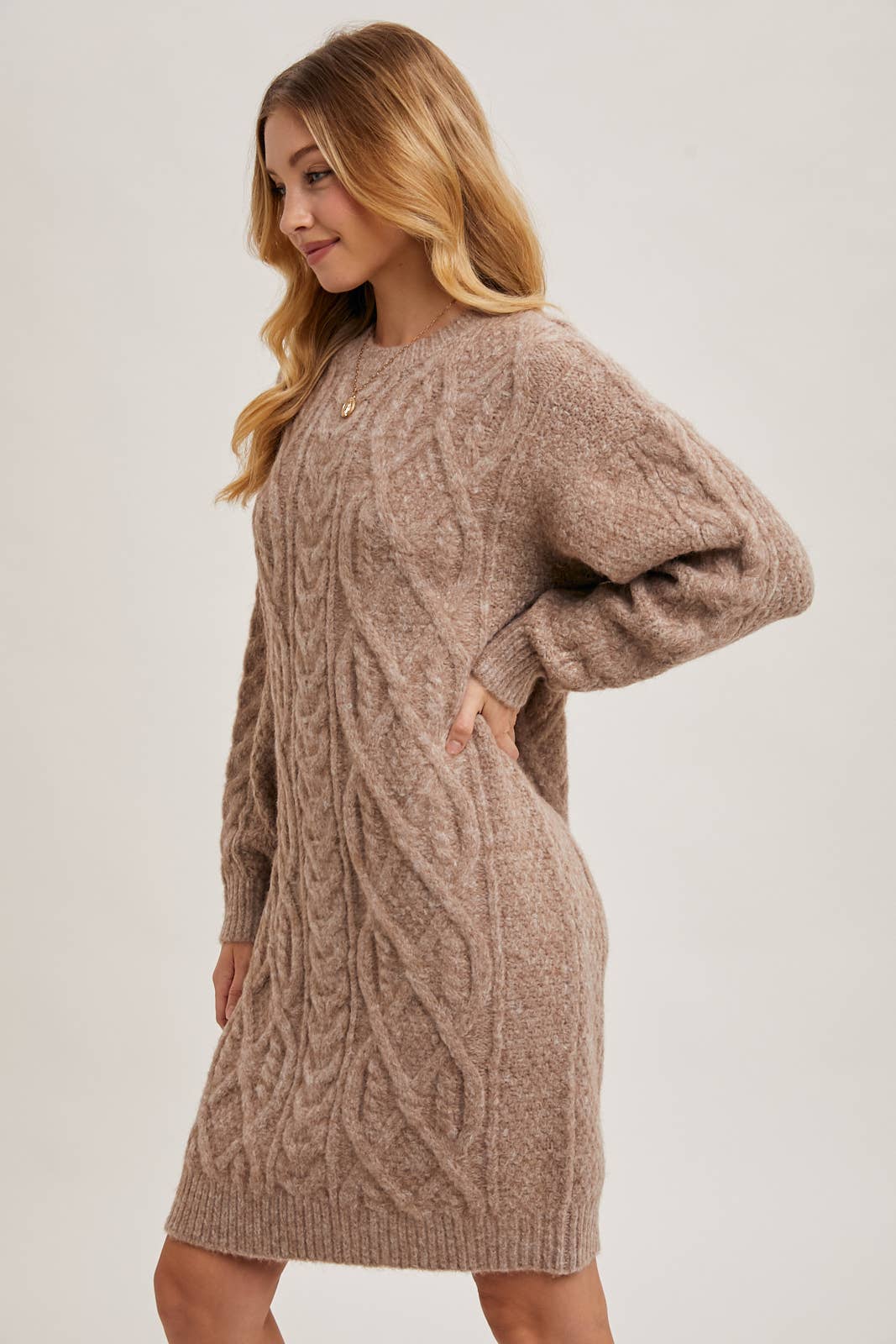 Bluivy - Wholesale Dress - Women's - CABLE KNIT SWEATER MIDI DRESS16