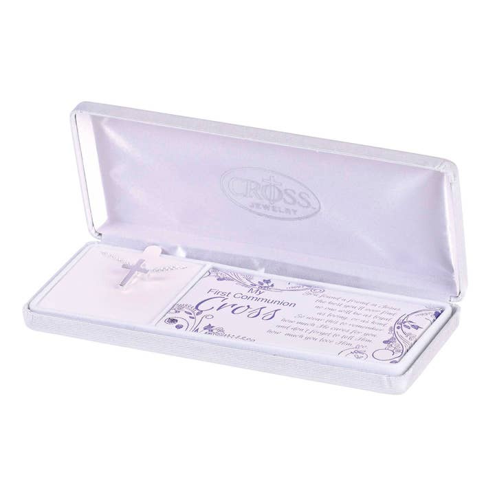 Necklace 1st Communion 3/4 Cross Silver for wholesale by Dicksons