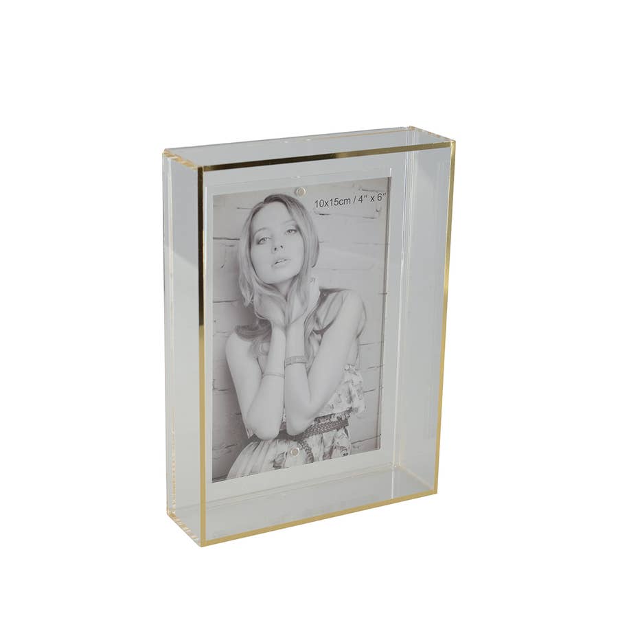 5PACK Picture Frames 4X6,Acrylic Photo Frame Bulk Clear Magnetic Frame Gift  Box