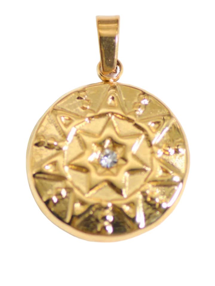 CZ Ancient Compass Charm for wholesale by Sea Bones