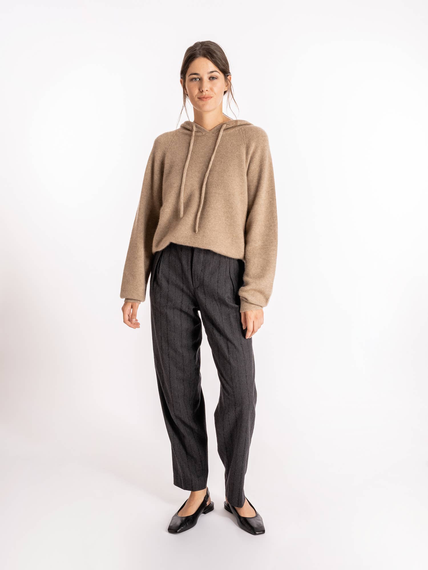 Oatmeal Cashmere Hoodie for wholesale on Faire2