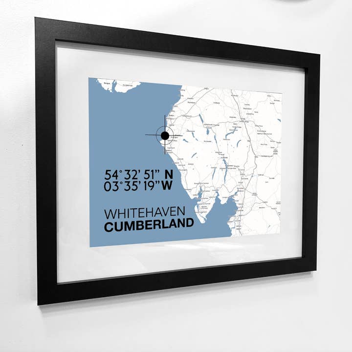 Whitehaven Landmark Map for wholesale by SeaKisses