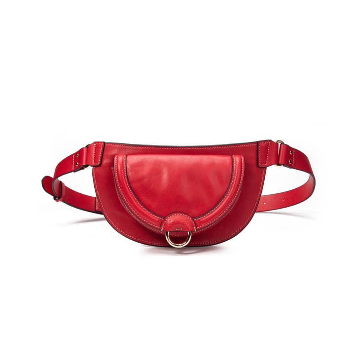 Röd Ully midjeväska i läder för wholesale av kate lee