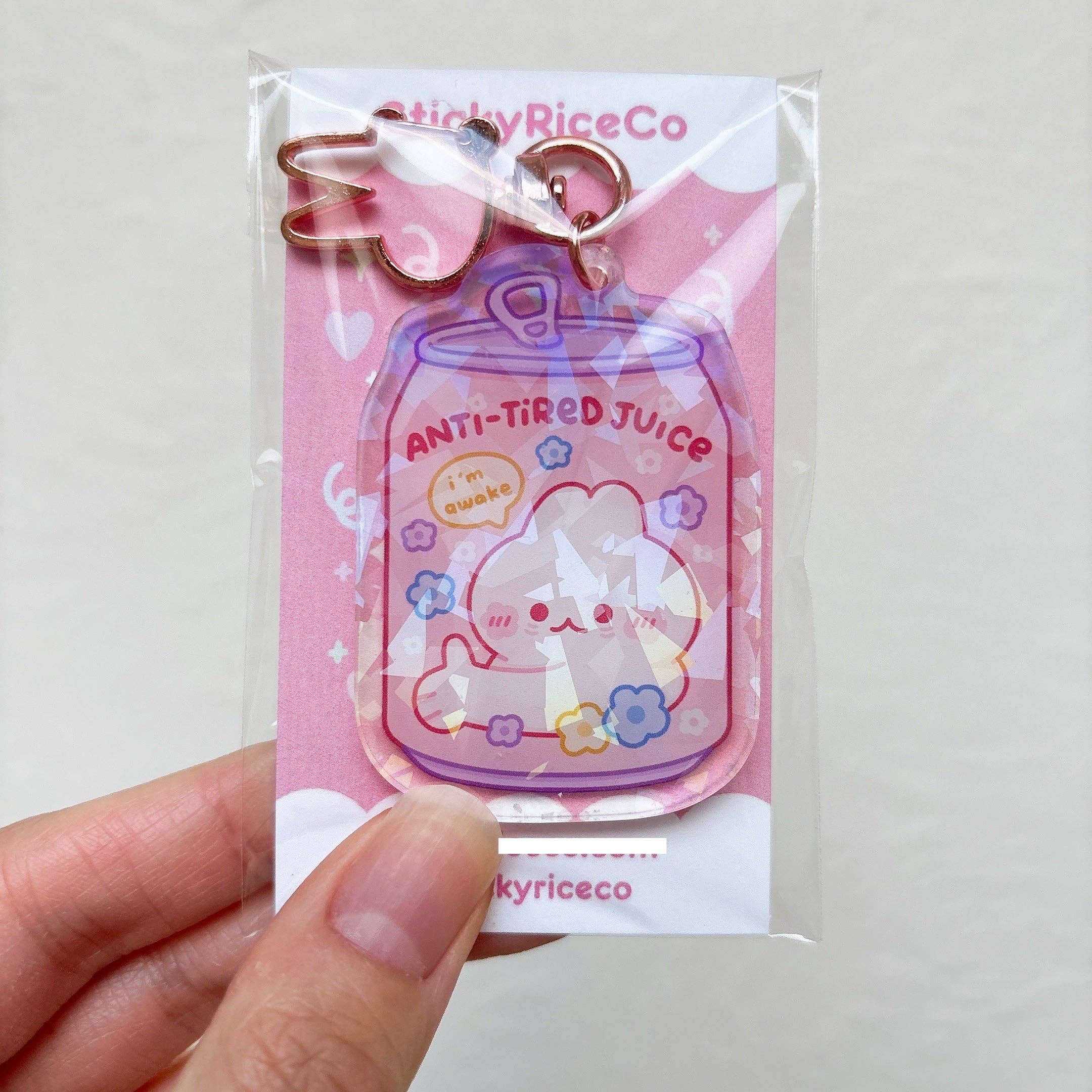 StickyRiceCo - Vente Porte-clés – femme - Porte-clés en acrylique Funny Drink0