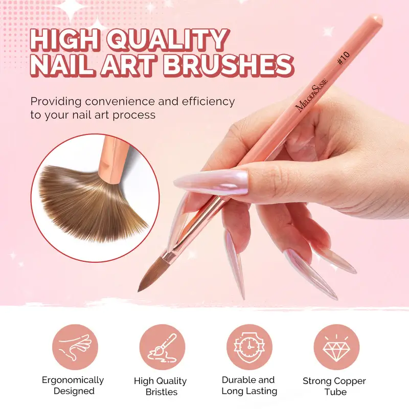 MELODYSUSIE – wholesale Nailcare set – 3Pcs Acrylic Nail Brush Set1