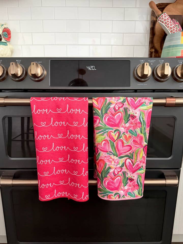 Growing Love/Written In Love: 2 Double Sided-Hand Towels for wholesale by Crae.Home