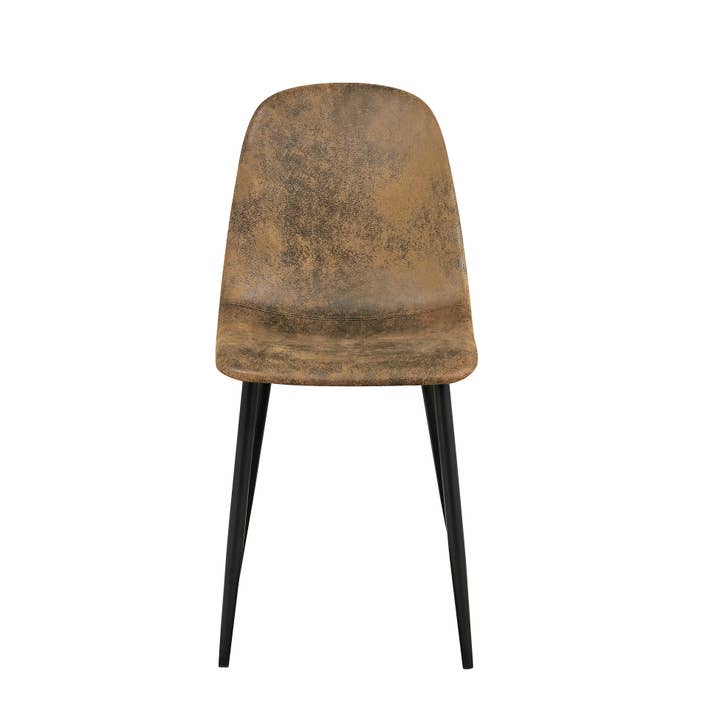 HOMYCASA DESIGN INC - Wholesale Chair - Faux Suede Dining Chair - Distressed Brown