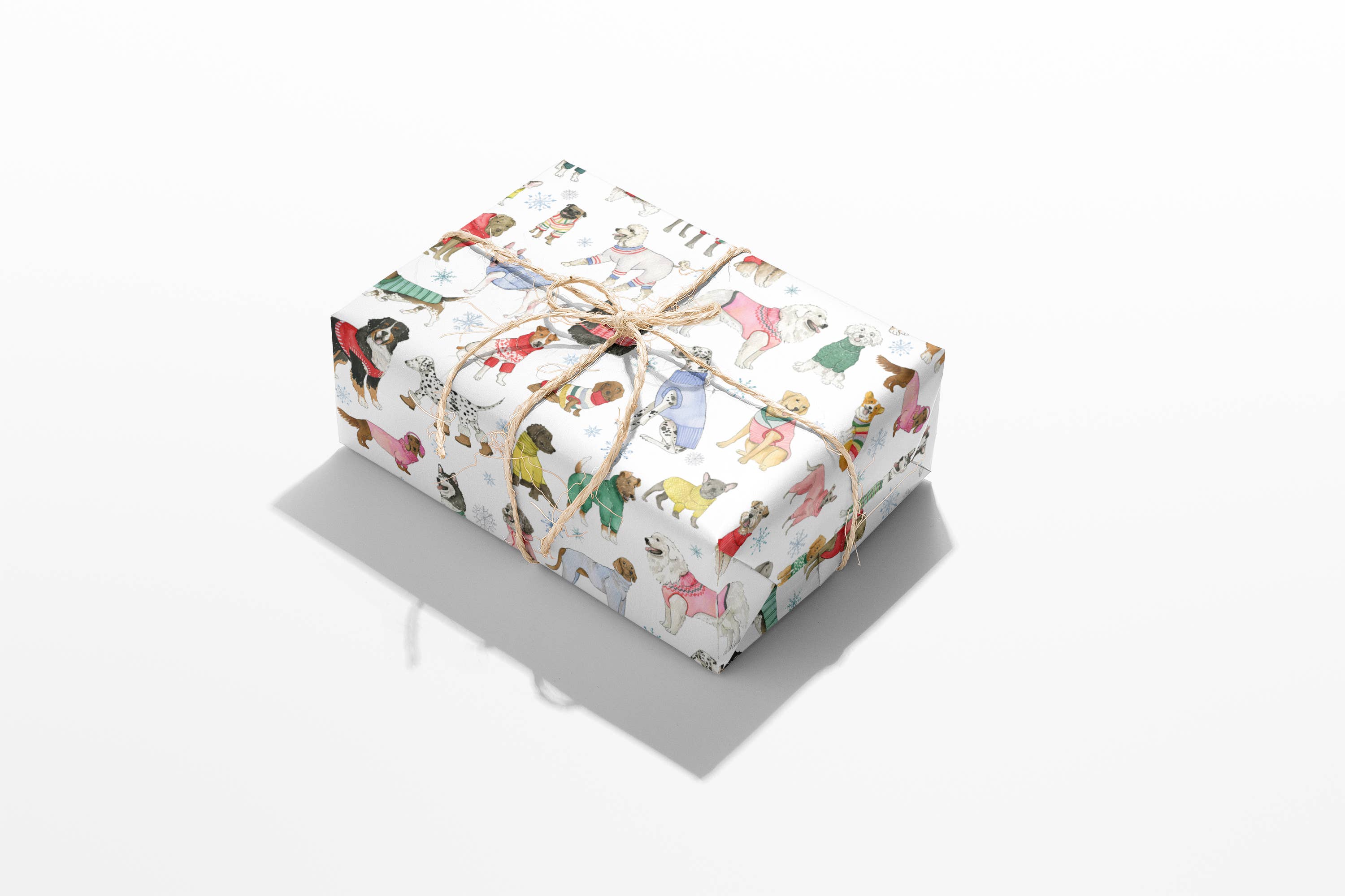 KelseyMDesigns - Wholesale Wrapping Paper Roll - Holiday Sweater Dogs Wrapping Paper - 3 Sheet Roll5